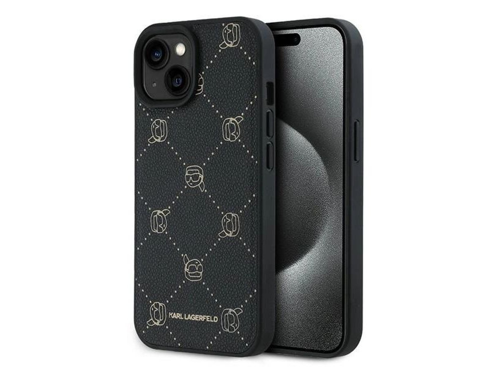 Capa MagSafe Karl Lagerfeld Karl Head para iPhone 15 Plus - Preta