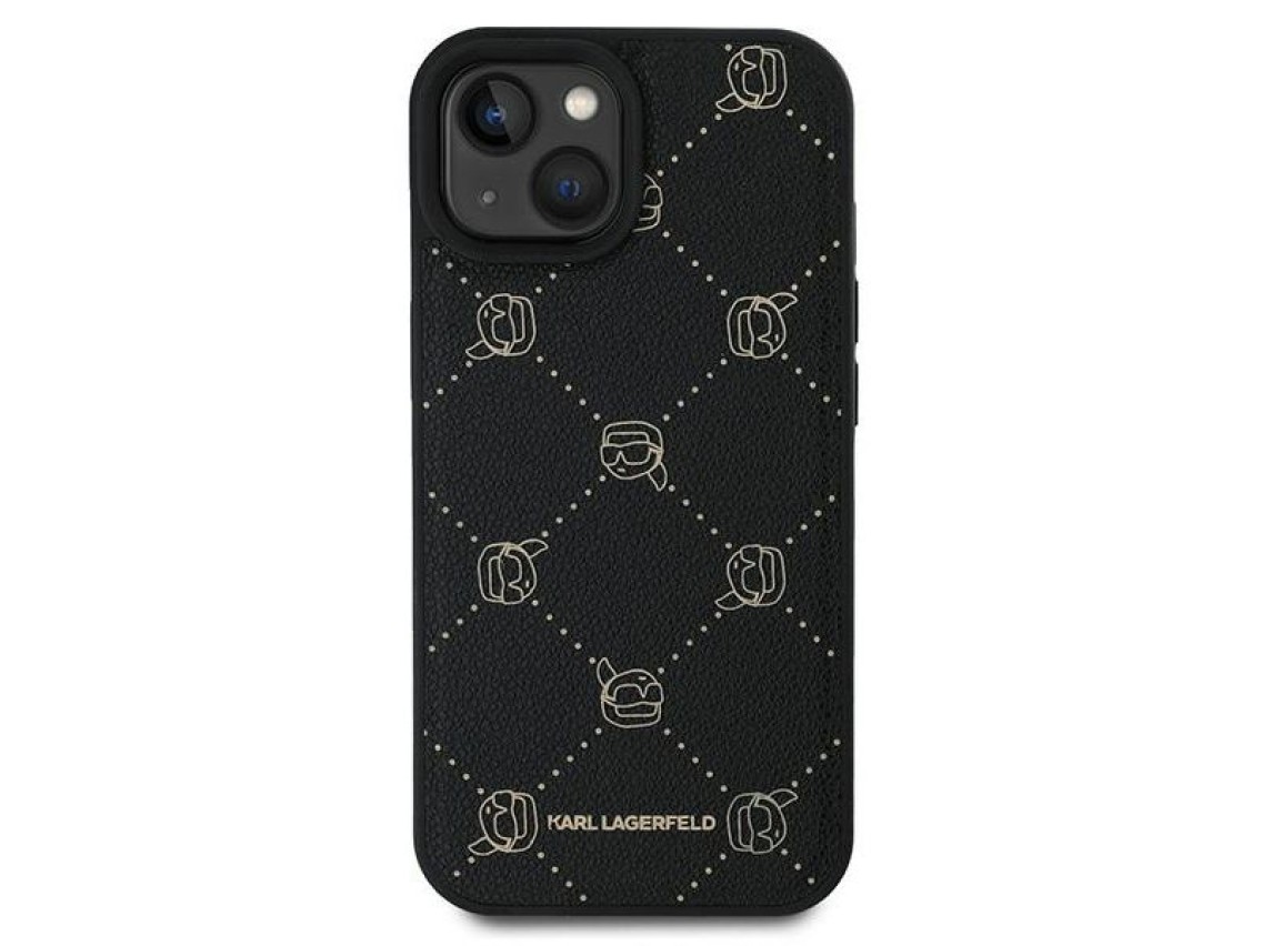 Capa MagSafe Karl Lagerfeld Karl Head para iPhone 15 Plus - Preta