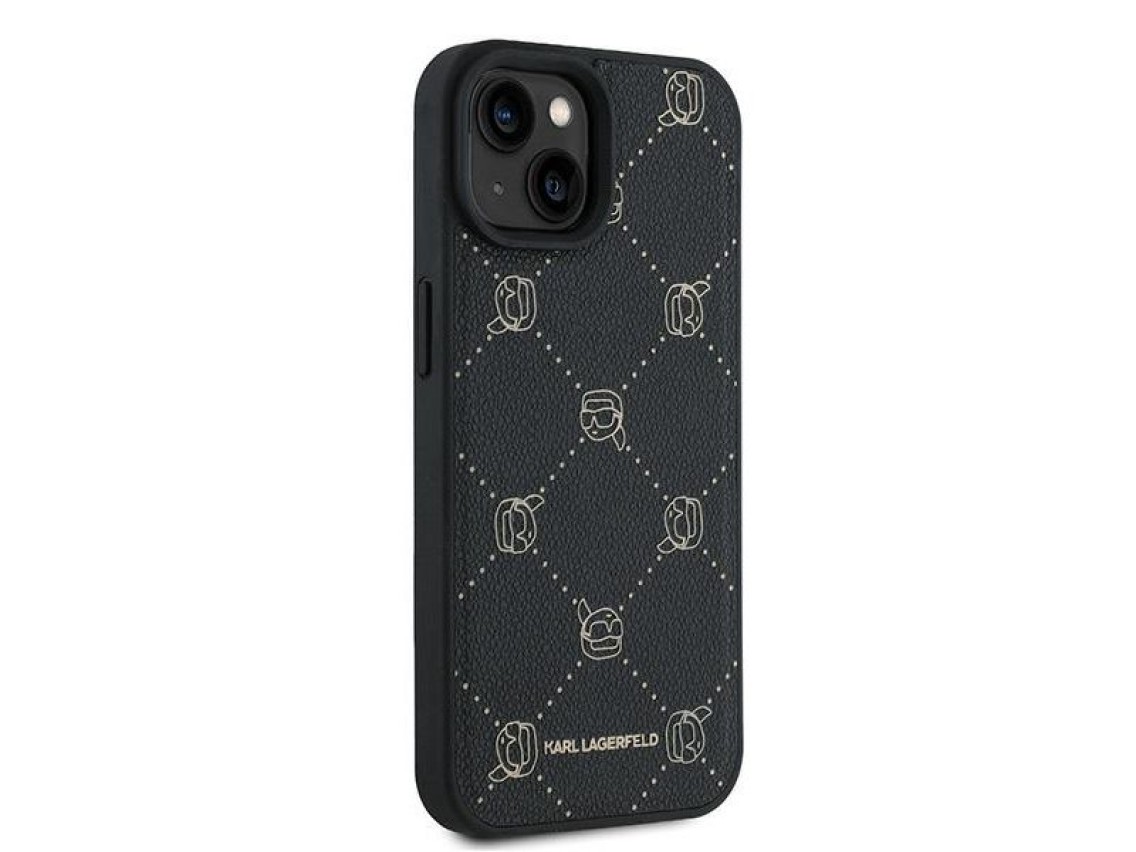 Capa MagSafe Karl Lagerfeld Karl Head para iPhone 15 Plus - Preta