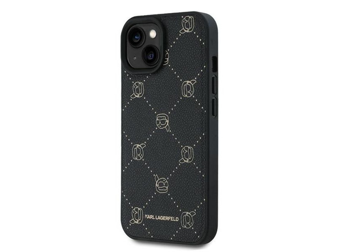 Capa MagSafe Karl Lagerfeld Karl Head para iPhone 15 Plus - Preta