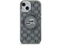 Capa MagSafe para iPhone 15 com monograma Karl Lagerfeld IML Karl & Choupette Head - Preta Capa MagSafe para iPhone 15 com monograma Karl Lagerfeld IML Karl & Choupette Head - Preta