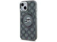 Capa MagSafe para iPhone 15 com monograma Karl Lagerfeld IML Karl & Choupette Head - Preta Capa MagSafe para iPhone 15 com monograma Karl Lagerfeld IML Karl & Choupette Head - Preta