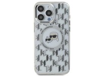 Karl Lagerfeld IML Monogram Karl & Choupette Head MagSafe iPhone 15 Case - Clear Karl Lagerfeld IML Monogram Karl & Choupette Head MagSafe iPhone 15 Case - Clear