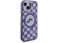Funda Karl Lagerfeld IML Monogram Karl & Choupette Head MagSafe para iPhone 15 - Morada Funda Karl Lagerfeld IML Monogram Karl & Choupette Head MagSafe para iPhone 15 - Morada