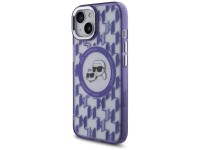 Funda Karl Lagerfeld IML Monogram Karl & Choupette Head MagSafe para iPhone 15 - Morada Funda Karl Lagerfeld IML Monogram Karl & Choupette Head MagSafe para iPhone 15 - Morada