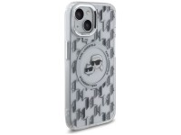Karl Lagerfeld IML Monogram Karl & Choupette Head MagSafe iPhone 15 Case - Clear Karl Lagerfeld IML Monogram Karl & Choupette Head MagSafe iPhone 15 Case - Clear