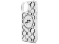 Karl Lagerfeld IML Monogram Karl & Choupette Head MagSafe iPhone 15 Case - Clear Karl Lagerfeld IML Monogram Karl & Choupette Head MagSafe iPhone 15 Case - Clear