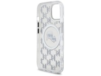 Karl Lagerfeld IML Monogram Karl & Choupette Head MagSafe iPhone 15 Case - Clear Karl Lagerfeld IML Monogram Karl & Choupette Head MagSafe iPhone 15 Case - Clear