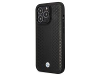 BMW Leather Diamond Pattern case for iPhone 14 Pro - black BMW Leather Diamond Pattern case for iPhone 14 Pro - black