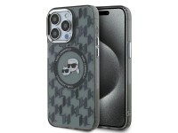 Karl Lagerfeld IML Monogram Karl & Choupette Head MagSafe Case for iPhone 15 Pro Max - Black Karl Lagerfeld IML Monogram Karl & Choupette Head MagSafe Case for iPhone 15 Pro Max - Black