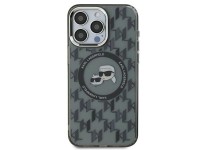 Karl Lagerfeld IML Monogram Karl & Choupette Head MagSafe Case for iPhone 15 Pro Max - Black Karl Lagerfeld IML Monogram Karl & Choupette Head MagSafe Case for iPhone 15 Pro Max - Black