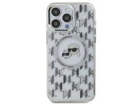 Karl Lagerfeld IML Monogram Karl & Choupette Head MagSafe Case for iPhone 15 Pro Max - Clear Karl Lagerfeld IML Monogram Karl & Choupette Head MagSafe Case for iPhone 15 Pro Max - Clear