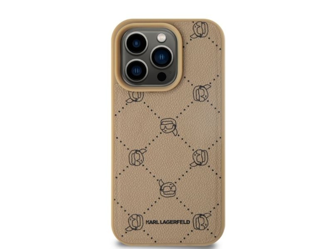 Capa Karl Lagerfeld Magsafe Karl Head para iPhone 15 Pro Max - Bege