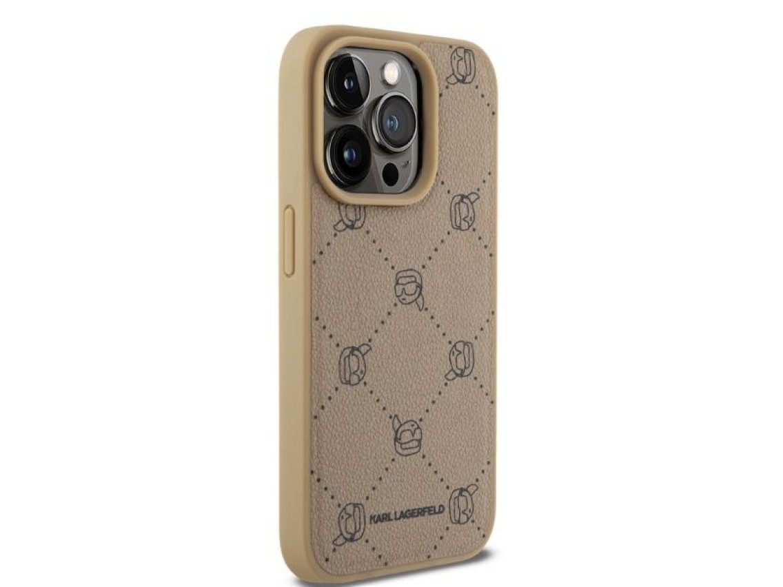 Capa Karl Lagerfeld Magsafe Karl Head para iPhone 15 Pro Max - Bege