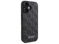 Capa Magsafe para iPhone 16 Plus com estampa a quente de Karl Lagerfeld - Preta Capa Magsafe para iPhone 16 Plus com estampa a quente de Karl Lagerfeld - Preta