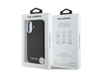 Karl Lagerfeld FW Metal Plate MagSafe iPhone 16 Case - Black Karl Lagerfeld FW Metal Plate MagSafe iPhone 16 Case - Black