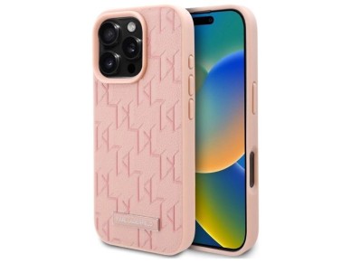 Karl Lagerfeld Hot Stamp Magsafe iPhone 16 Pro Case - Pink Karl Lagerfeld Hot Stamp Magsafe iPhone 16 Pro Case - Pink