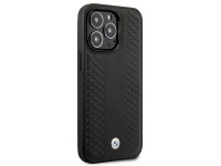 BMW Leather Diamond Pattern case for iPhone 14 Pro - black BMW Leather Diamond Pattern case for iPhone 14 Pro - black
