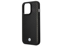 BMW Leather Diamond Pattern case for iPhone 14 Pro - black BMW Leather Diamond Pattern case for iPhone 14 Pro - black