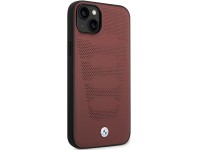 Capa BMW BMHCP14S22RPSR para iPhone 14 6.1" na cor bordô/padrão de bancos em couro bordô Capa BMW BMHCP14S22RPSR para iPhone 14 6.1" na cor bordô/padrão de bancos em couro bordô