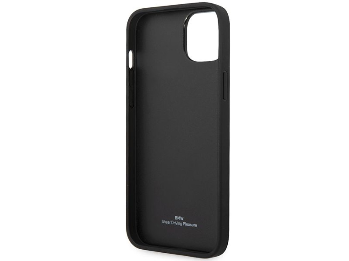 Capa BMW BMHCP14S22RPSR para iPhone 14 6.1" na cor bordô/padrão de bancos em couro bordô