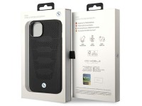 Funda BMW BMHCP14S22RPSK para iPhone 14 de 6,1" negra/negra con estampado de asientos de cuero. Funda BMW BMHCP14S22RPSK para iPhone 14 de 6,1" negra/negra con estampado de asientos de cuero.