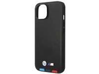 Case BMW BMHCP14S22PTDK iPhone 14 6.1 "black / black Leather Stamp Tricolor Case BMW BMHCP14S22PTDK iPhone 14 6.1 "black / black Leather Stamp Tricolor