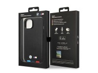 Case BMW BMHCP14M22PTDK iPhone 14 Plus 6.7 "black / black Leather Stamp Tricolor Case BMW BMHCP14M22PTDK iPhone 14 Plus 6.7 "black / black Leather Stamp Tricolor