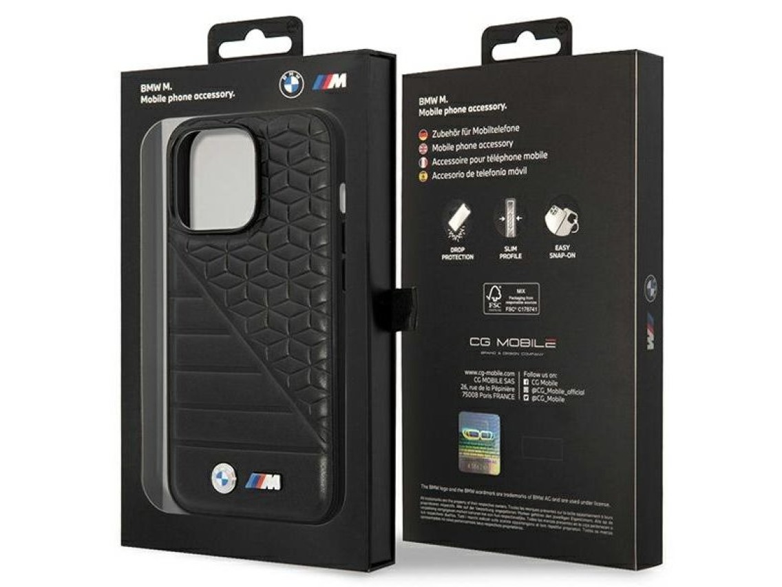BMW Bi Pattern Case for iPhone 14 Pro 6.1" - Black