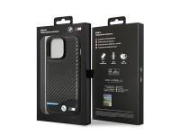 Funda BMW BMHCP14L22NBCK para iPhone 14 Pro de 6,1" negra / negra, de cuero y carbono. Funda BMW BMHCP14L22NBCK para iPhone 14 Pro de 6,1" negra / negra, de cuero y carbono.