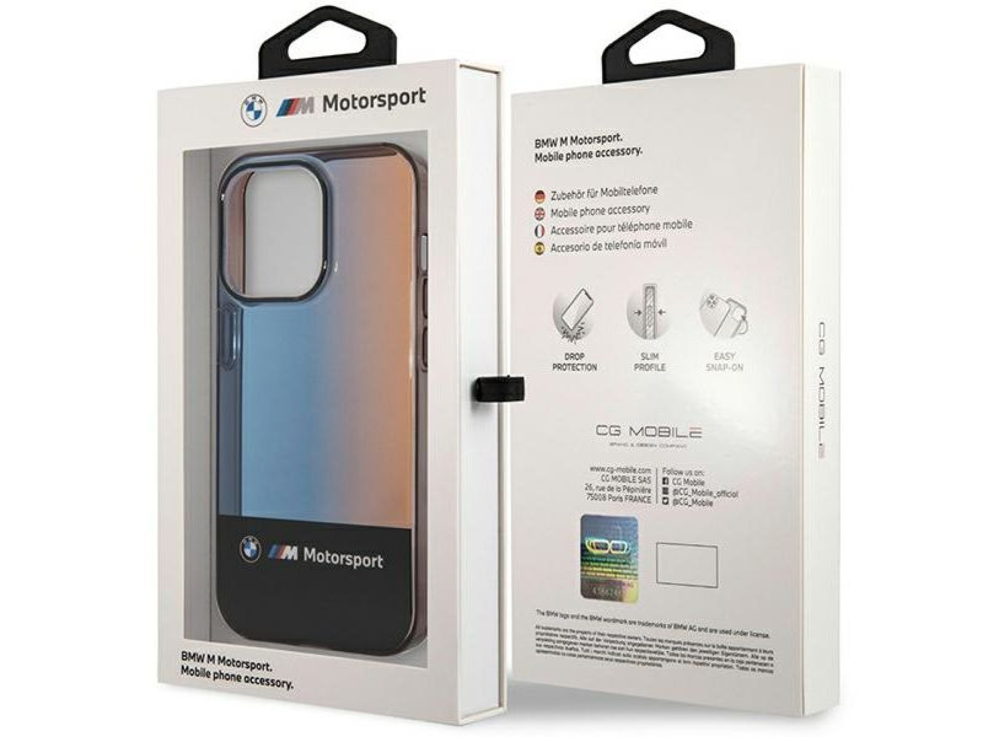 BMW Half Tricolor Case for iPhone 14 Pro Max 6.7