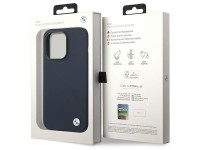 Capa BMW BMHMP14XSILNA para iPhone 14 Pro Max 6.7" azul marinho/azul marinho, em silicone com logoti Capa BMW BMHMP14XSILNA para iPhone 14 Pro Max 6.7" azul marinho/azul marinho, em silicone com logoti