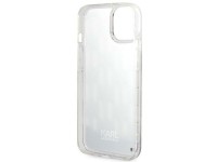 Karl Lagerfeld KLHCP14SLMNMK iPhone 14 6.1 "capa r�gida preta / monograma com glitter l�quido preto