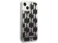 Karl Lagerfeld KLHCP14MLMNMK iPhone 14 Plus 6.7" carcasa rígida negra / Monograma con purpurina líqu Karl Lagerfeld KLHCP14MLMNMK iPhone 14 Plus 6.7" carcasa rígida negra / Monograma con purpurina líqu