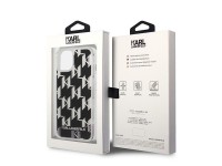 Karl Lagerfeld KLHCP14MLMNMK iPhone 14 Plus 6.7" carcasa rígida negra / Monograma con purpurina líqu Karl Lagerfeld KLHCP14MLMNMK iPhone 14 Plus 6.7" carcasa rígida negra / Monograma con purpurina líqu