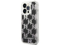 Karl Lagerfeld KLHCP14LLMNMK iPhone 14 Pro 6.1 "funda rígida negra / negro Monograma con purpurina l Karl Lagerfeld KLHCP14LLMNMK iPhone 14 Pro 6.1 "funda rígida negra / negro Monograma con purpurina l