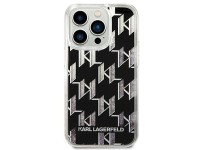Karl Lagerfeld KLHCP14LLMNMK iPhone 14 Pro 6.1 "funda rígida negra / negro Monograma con purpurina l Karl Lagerfeld KLHCP14LLMNMK iPhone 14 Pro 6.1 "funda rígida negra / negro Monograma con purpurina l