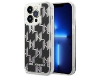 Karl Lagerfeld KLHCP14XLMNMK iPhone 14 Pro Max 6.7" carcasa r�gida negra / Monograma con purpurina l