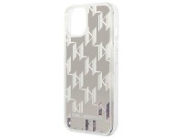 Karl Lagerfeld KLHCP14SLMNMS iPhone 14 6.1 "capa rígida prateada / monograma com glitter líquido pra Karl Lagerfeld KLHCP14SLMNMS iPhone 14 6.1 "capa rígida prateada / monograma com glitter líquido pra