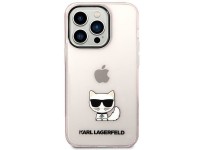 Karl Lagerfeld KLHCP14LCTTRI iPhone 14 Pro 6.1 "carcasa r�gida rosa / rosa transparente Choupette Bo