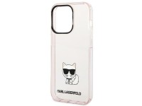 Karl Lagerfeld KLHCP14LCTTRI iPhone 14 Pro 6.1 "carcasa r�gida rosa / rosa transparente Choupette Bo