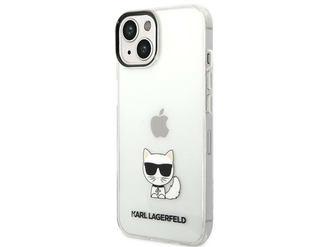 Karl Lagerfeld KLHCP14MCTTR iPhone 14 Plus 6.7 "capa r�gida transparente Choupette Body