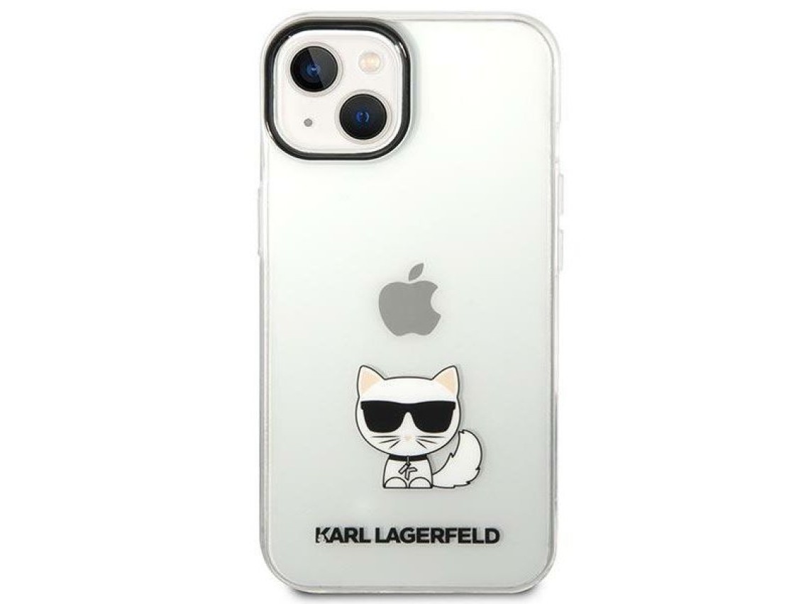 Karl Lagerfeld KLHCP14MCTTR iPhone 14 Plus 6.7 "capa r�gida transparente Choupette Body