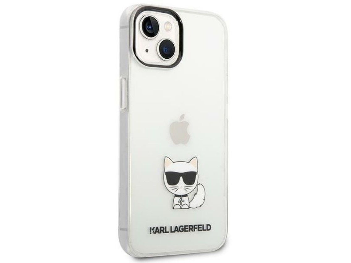 Karl Lagerfeld KLHCP14MCTTR iPhone 14 Plus 6.7 "capa r�gida transparente Choupette Body
