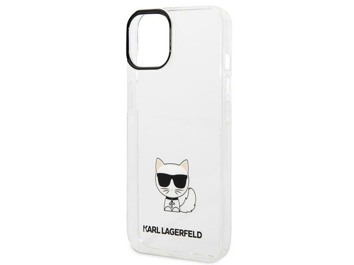 Karl Lagerfeld KLHCP14MCTTR iPhone 14 Plus 6.7 "capa r�gida transparente Choupette Body