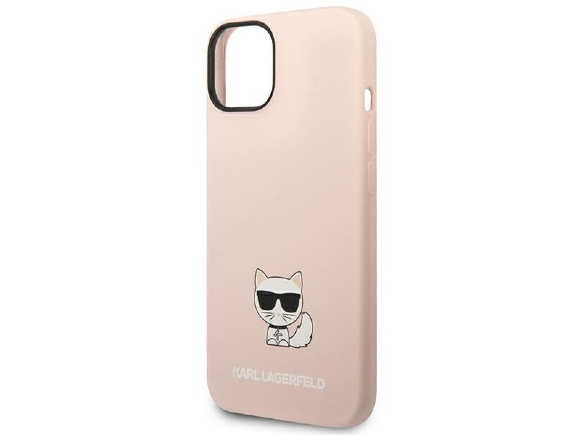Karl Lagerfeld KLHCP14MSLCTPI Capa rígida rosa claro para iPhone 14 Plus de 6,7 polegadas com corpo