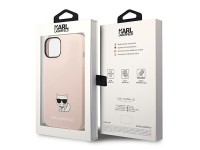 Karl Lagerfeld KLHCP14MSLCTPI Capa rígida rosa claro para iPhone 14 Plus de 6,7 polegadas com corpo Karl Lagerfeld KLHCP14MSLCTPI Capa rígida rosa claro para iPhone 14 Plus de 6,7 polegadas com corpo