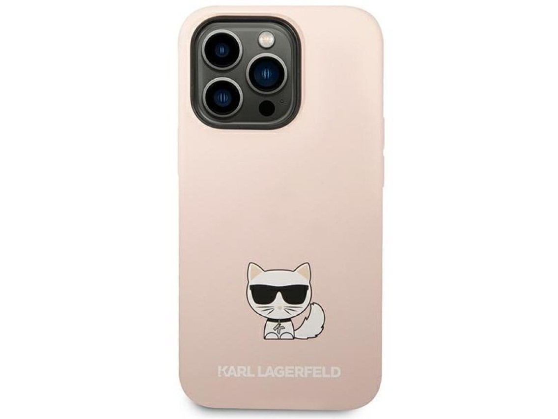 Karl Lagerfeld KLHCP14LSLCTPI iPhone 14 Pro 6.1 "hardcase light pink / light pink Silicone Choupette