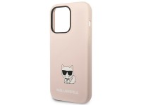 Karl Lagerfeld KLHCP14LSLCTPI iPhone 14 Pro 6.1 "hardcase light pink / light pink Silicone Choupette Karl Lagerfeld KLHCP14LSLCTPI iPhone 14 Pro 6.1 "hardcase light pink / light pink Silicone Choupette