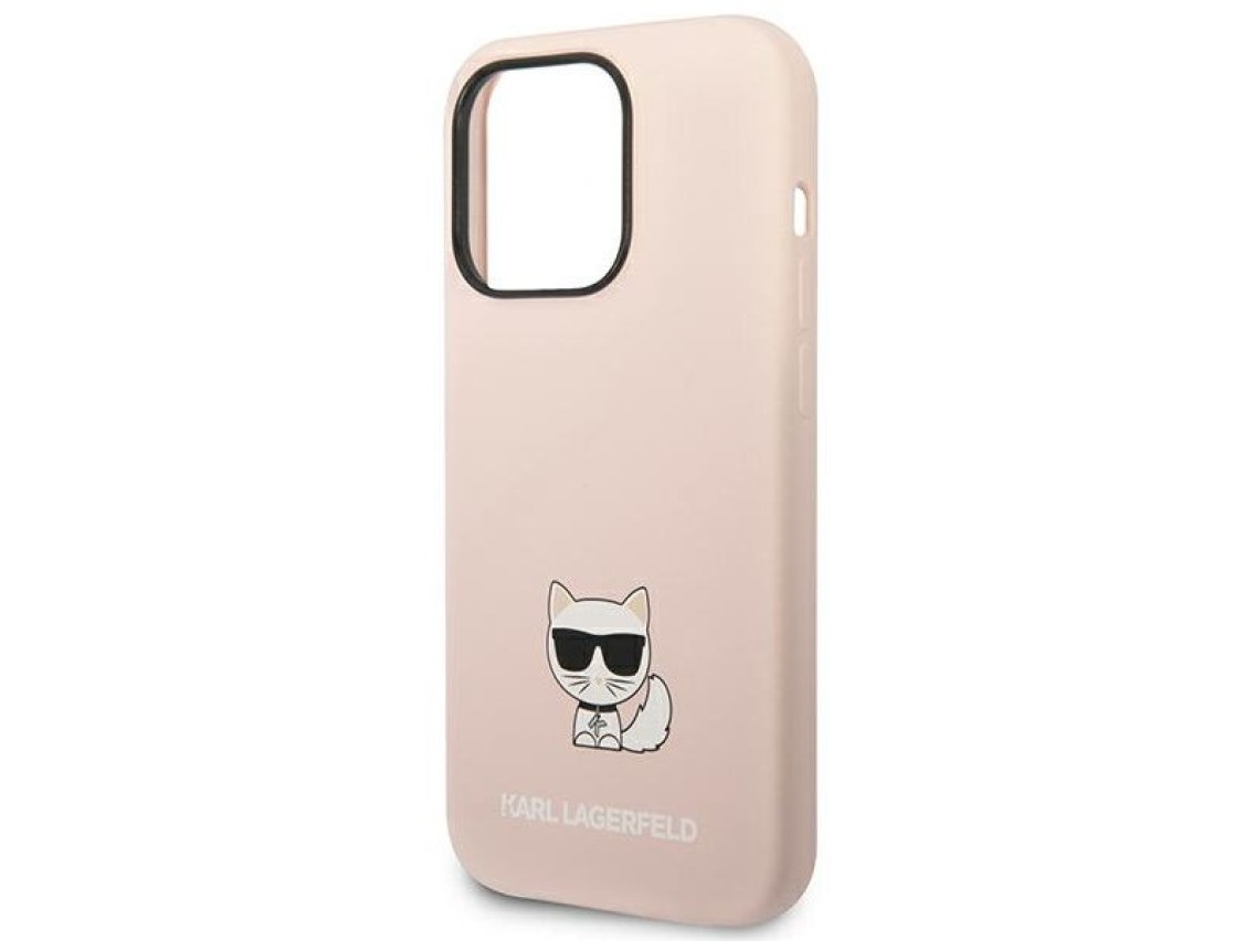 Karl Lagerfeld KLHCP14LSLCTPI iPhone 14 Pro 6.1 "hardcase light pink / light pink Silicone Choupette